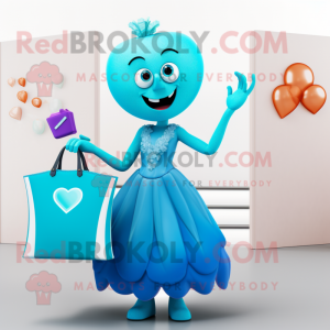 Cyan Heart Maskottchen...