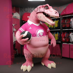 Roze Iguanodon mascotte...