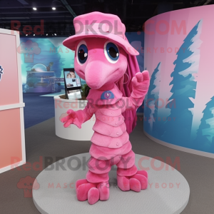 Pink Seahorse mascotte...