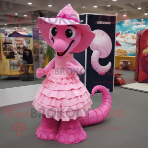 Pink Seahorse maskot...