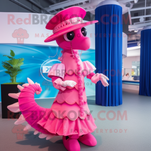 Pink Seahorse mascotte...