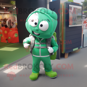 Groene astronaut mascotte...