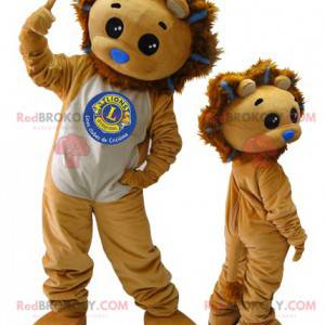 2 mascotes. Leão mascote e filhote de leão - Redbrokoly.com