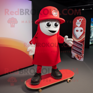 Rød skateboard maskot...