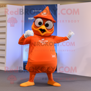 Orange Dove maskot kostym...