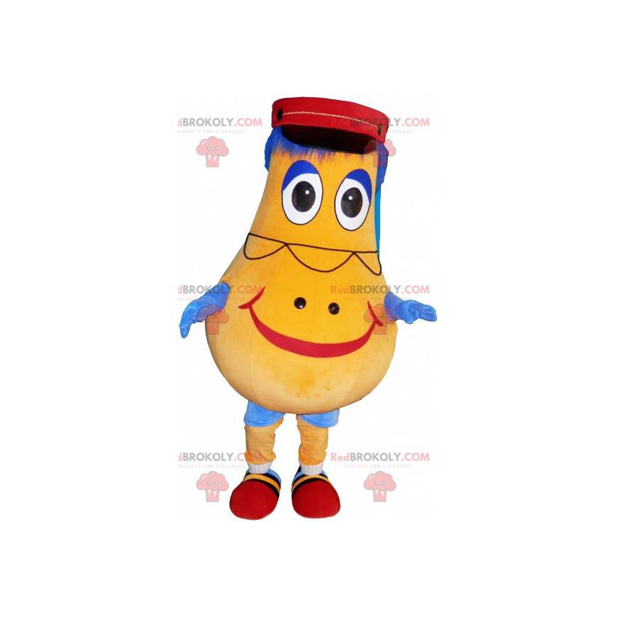 Gul snögubbe maskot. Potatismaskot - Redbrokoly.com