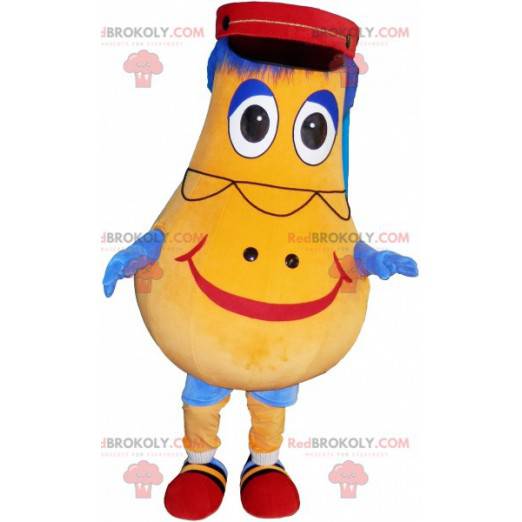 Gele sneeuwpop mascotte. Aardappel mascotte - Redbrokoly.com