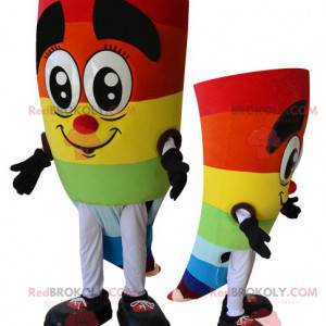 Mascotte de bonhomme multicolore jovial - Redbrokoly.com