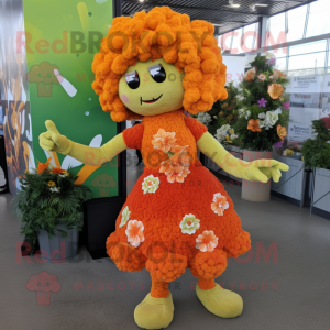 Orange blomkål maskot...