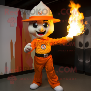 Orange Fire Eater mascotte...