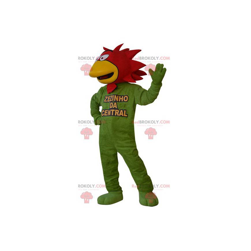 Maskot sněhuláka s hlavou Foutix. Maskot kohout - Redbrokoly.com Maskot sněhuláka s hlavou Foutix. Maskot kohout - Redbrokoly.com
