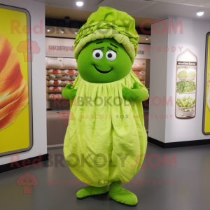 Lime Green Cabbage mascotte...