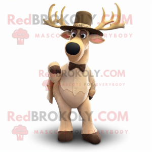 Tan Elk maskot drakt figur...