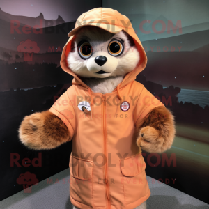 Peach Meerkat maskot kostym...