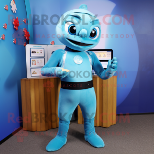 Sky Blue Acrobat maskot...