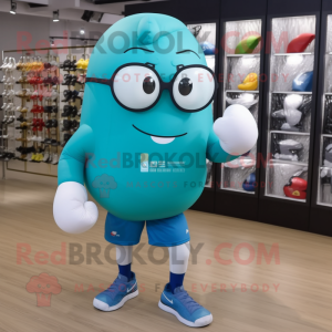 Cyan Boxing Glove mascotte...