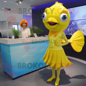 Citrongul Betta Fish maskot...
