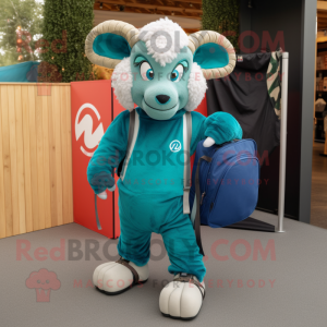 Blaugrüner Ram Maskottchen...