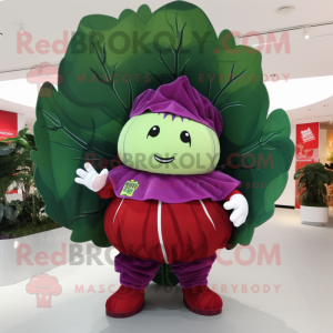 Red Cabbage Leaf maskot...
