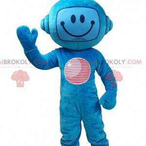 Mascotte de personnage futuriste bleu. Mascotte de robot -