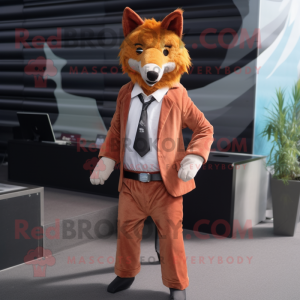 Rust Dingo maskot kostym...