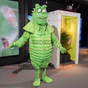 Limegrønn Trilobite maskot...