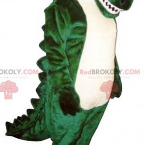 Grønn og hvit krokodille maskot - Redbrokoly.com