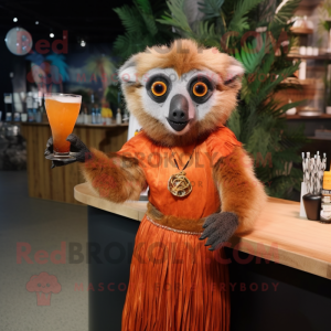 Rust Lemur maskot drakt...