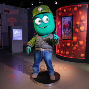 nan Grenade mascot costume character dressed with a Bootcut Jeans and Smartwatches