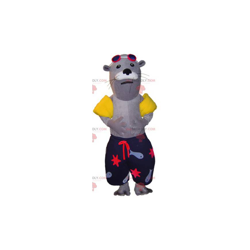 Leão-marinho - mascote - foca em traje de banho - Redbrokoly.com