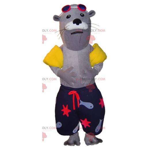 Mascotte de phoque d'otarie en tenue de bain - Redbrokoly.com