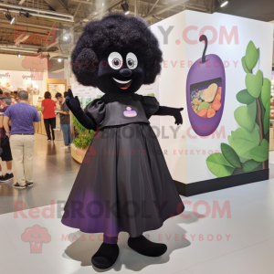 Black Plum mascotte kostuum...