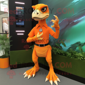 Orange Deinonychus maskot...