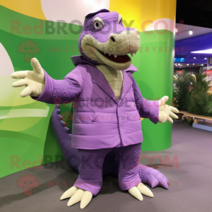 Lavendel Krokodil maskot...