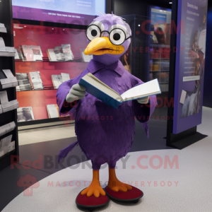 Purple Gull maskot kostume...