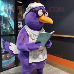 Purple Gull maskot kostume...