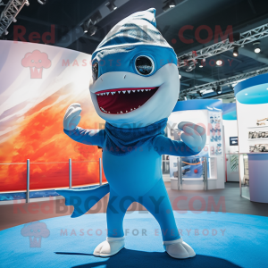 Blue Shark mascotte kostuum...