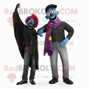 Black Evil Clown maskot...