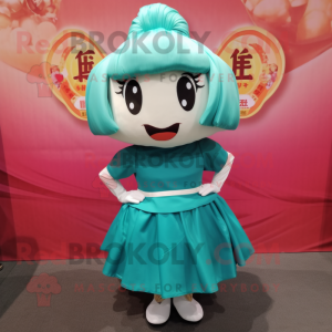 Teal Dim Sum maskot kostume...