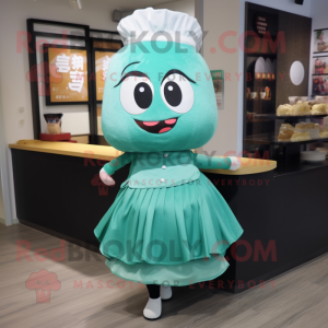 Teal Dim Sum maskot kostume...