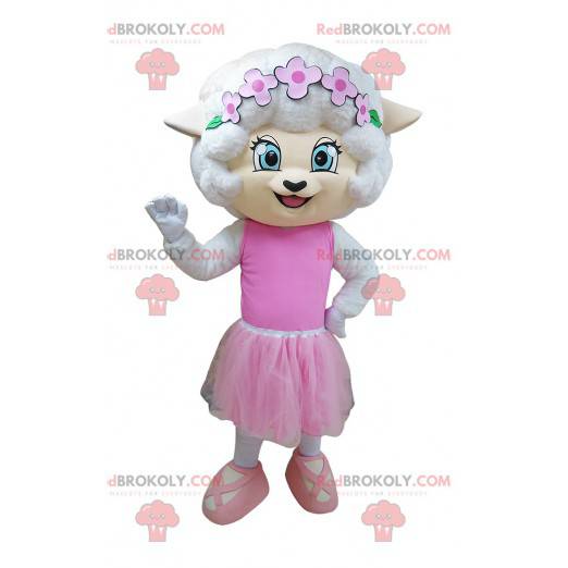 White mouse mascot dressed as a dancer - Redbrokoly.com