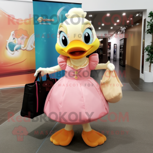 Peach Gosling maskot drakt...