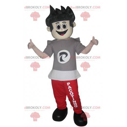 Teen chlapec maskot v běhání a tričko - Redbrokoly.com