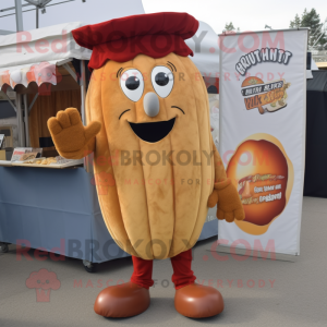Grijze Currywurst mascotte...