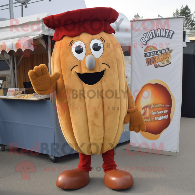 Gray Currywurst mascot costume character dressed with a Corduroy Pants and Earrings Gray Currywurst mascot costume character dressed with a Corduroy Pants and Earrings