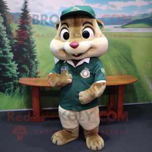 Oliven Chipmunk maskot...