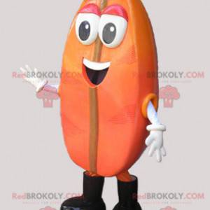 Orange cocoa or coffee bean. Bean mascot - Redbrokoly.com