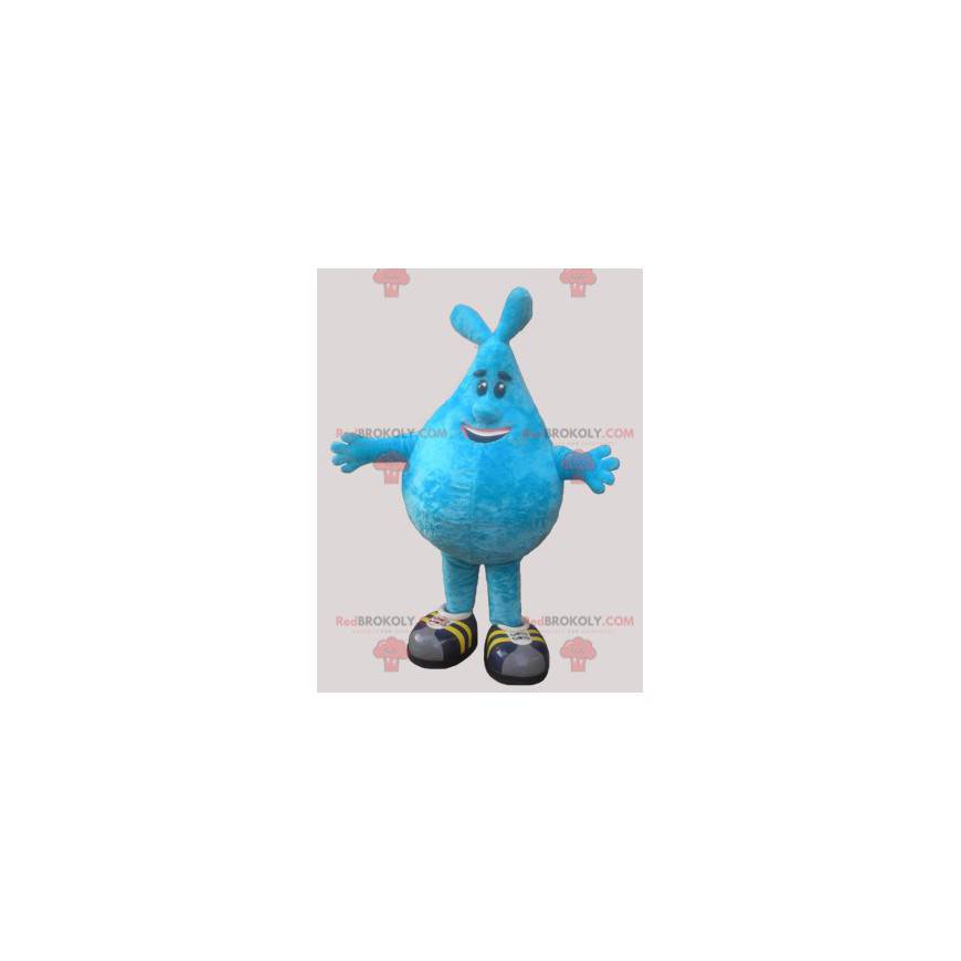 Mascotte de bonhomme bleu en forme de goutte - Redbrokoly.com
