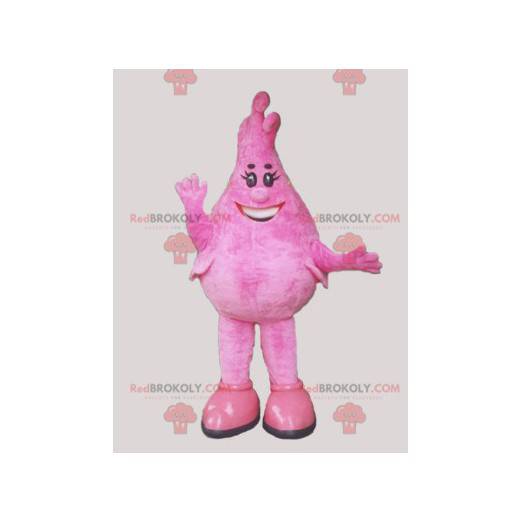 Mascotte de bonhomme rose en forme de goutte - Redbrokoly.com