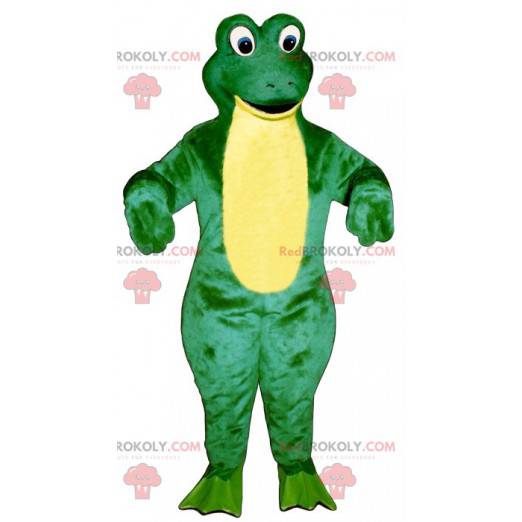 Green and yellow frog mascot - Redbrokoly.com